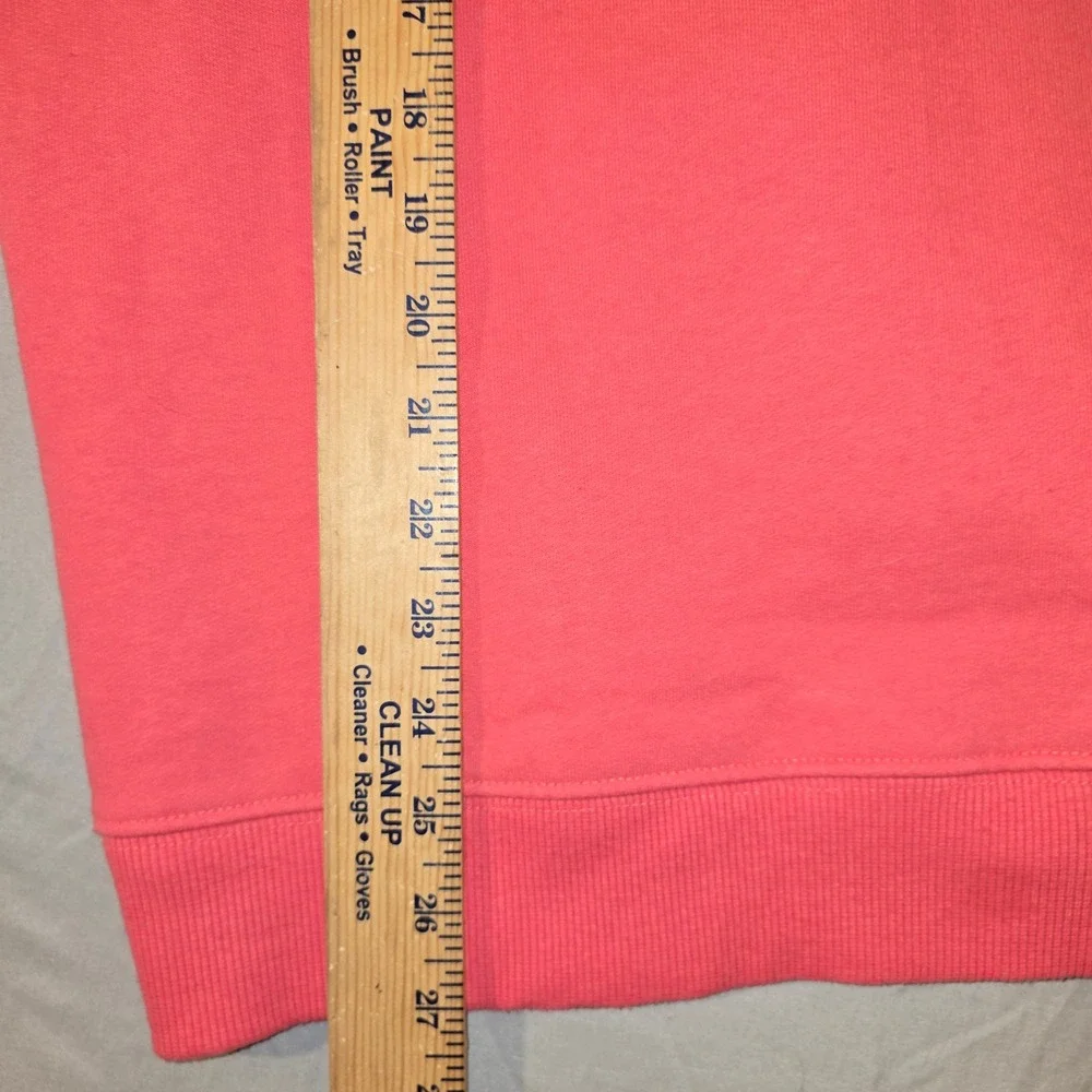 Vineyard Vines Pullover Medium Women Coral Pink Quarter Zip Whale Logo 1K0602 - Picture 9 of 11